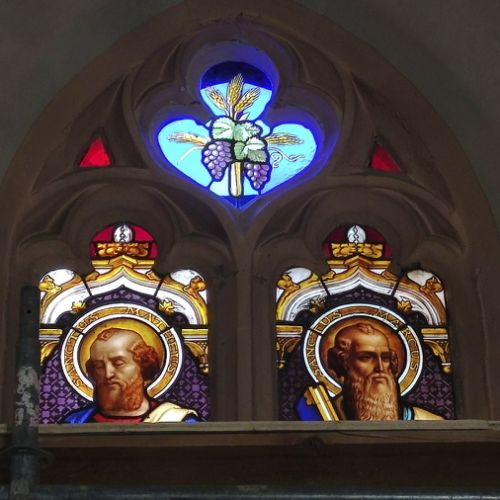 Restauration Vitraux église Saint-Priest - Pose après restauration