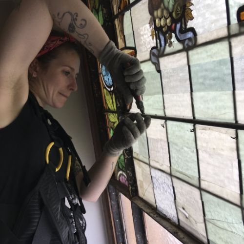 Restauration Villa Magini par Atelier Vitrail Le Cygne Myriam Boulay