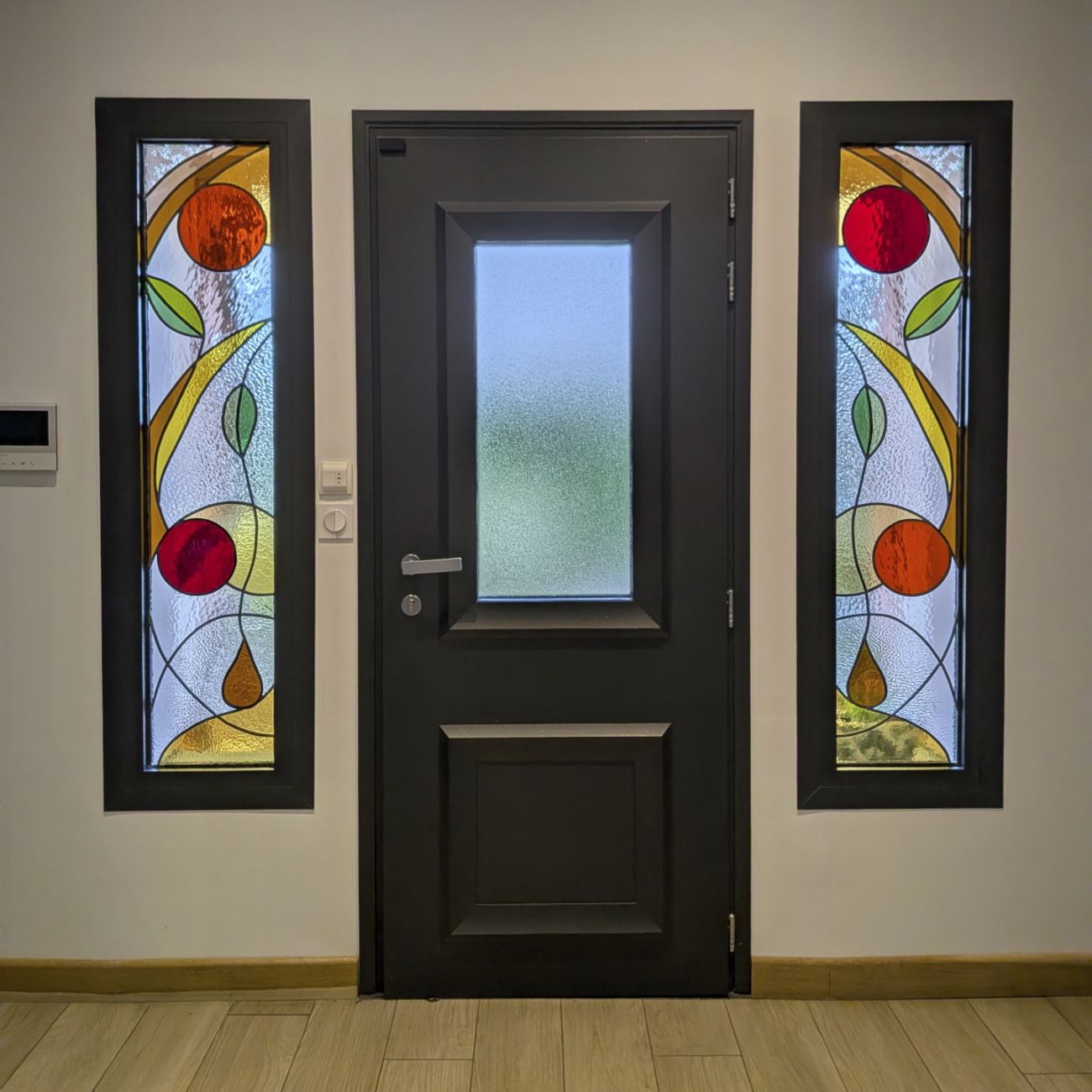 création et restauration de Portes d'intérieur en vitrail à Lyon