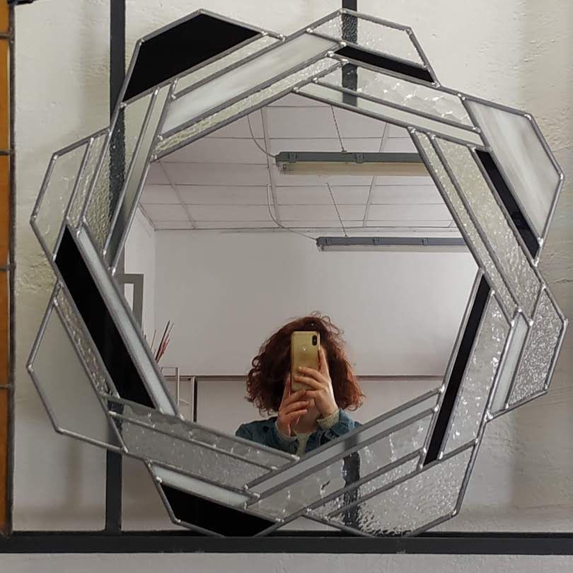création de miroir en vitrail